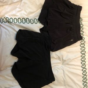 2 Black Lululemon Shorts
